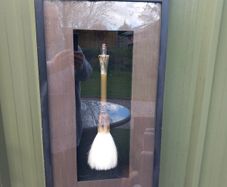 Giant Chinese calligraphy brush with ox horn and goat hair D18