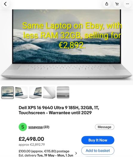 Dell XPS 16 Laptop