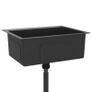 Handmade Kitchen Sink with Faucet Hole Black Stainless Steel Image 7