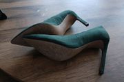 forest green high heel shoes uk5