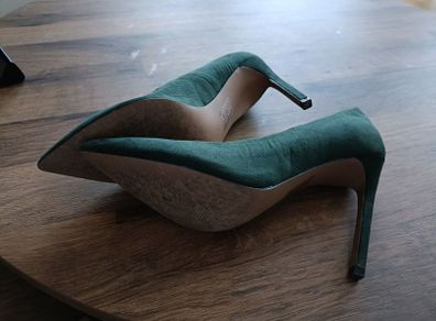 forest green high heel shoes uk5