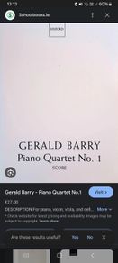 Gerald Barry Piano Quartet No 1