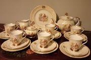 Stunning Vintage Lustre Pearlescent  Tea / Coffee Set. Made In Poland,Chodziez.
