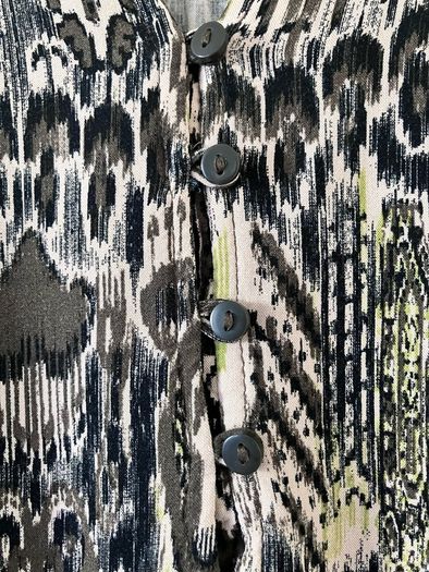 Size 12 Grey/Beige/Green Blouse by B Young