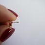 Vintage 9K Yellow Gold 375 Dolphin Pierced Earrings 0.5 grams Image 6