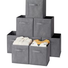 8 cube storage grey boxes