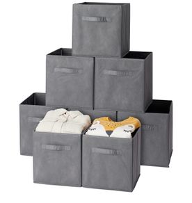 8 cube storage grey boxes