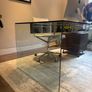 Modern glass desk with integrated drawer unit Image 2