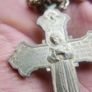Vintage Cross Saint Anthony of Padua Saint Francis of Assisi Double Sided Italy (chain46cm - Cross 6cm) Image 4