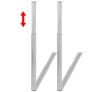 Telescopic Table Legs 4 pcs Brushed Nickel 710 mm-1100 mm Image 2