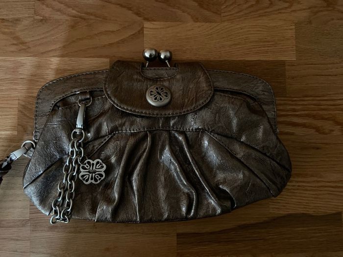 Silver metallic Mischa Barton Clutch Bag