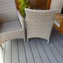 Rattan effect 2 sturdy garden, balcony chairs Image 2