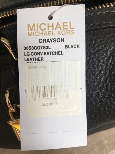NEW Large Black Michael Kors Handbag WORTH 350 with gift bag