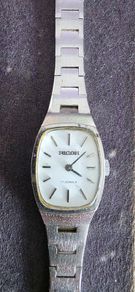Vintage 1970s Ricoh 17 Jewels Ladies Mechanical Watch,  White Dial, Running Well