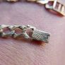Vintage 9c 375 Yellow Gold Solid Diamond Cut Horse Shoe with Horses Head Link Bracelet 6" 9,2 grams Image 3