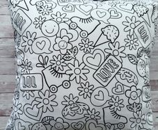 Colour me cushion. Perfect gift for kids and teenagers.