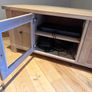 Solid Oak Corner TV Unit / Media Cabinet  Excellent Condition Image 2