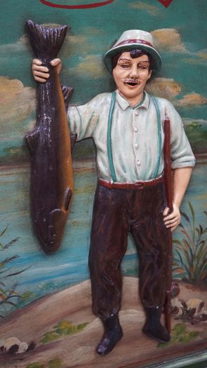 Vintage 3D Wall Plaque - Happy Day Fisherman
