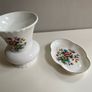 Coalport  Ming  Rose china vase and matching trinket dish. Image 2