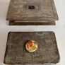 Vintage French Hand Crafted Lead and Ceramic Match Boxes x 2 Image 3