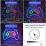 NEW SALE | Dimmable Game Neon Sign, Glass Gaming Neon Light Sign Powered by USB with Switch, Blue Led Light Sign for Bedroom Wall Decor Game Room Party Decoration Image 4
