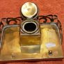 possibly antique/vintage  brass ink well Image 2