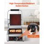 Commercial Panini Grill, 1800W Electric Sandwich Panini Maker, Stainless Steel Sandwichs Press Grill with Handle and Temp Control, 22x23 cm Image 6