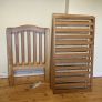 Brown Wooden Baby Cot + Mattress | Great Condition Image 3