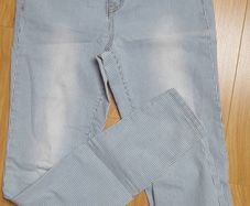 Striped skinny jeans