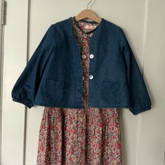 Flower dress & Denim jacket
