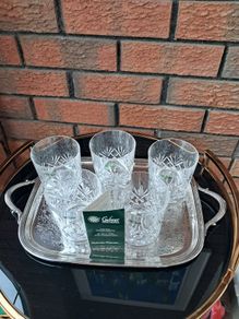 BNIB Galway Crystal Whiskey Glasses x 5 with original stickers