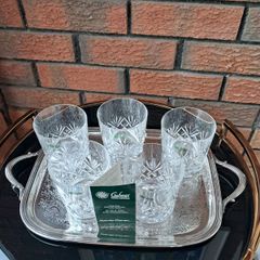 BNIB Galway Crystal Whiskey Glasses x 5 with original stickers