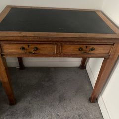 Antique leather topped desk