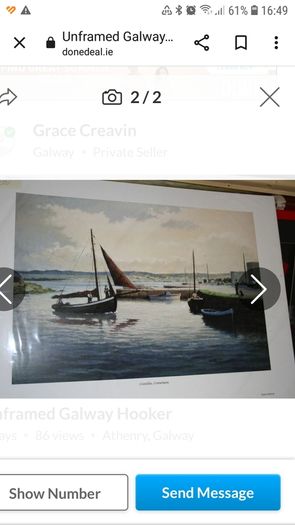 Unframed Galway Hooker prints new