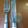 Antique Walker and Hall Silver Plate Fish Knives and Forks. Set of 6 in Fitted Wooden Box Image 6