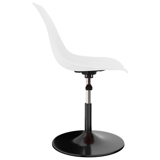 Swivel Dining Chairs 6 pcs White PP
