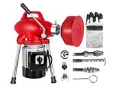 250W Auger Pipe Drain Cleaning Machine Electric Drain Cleaner 20-125MM Tube Unblocker Toilet Sewer Dredger Set