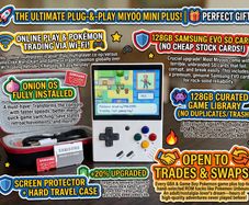 Miyoo Mini Plus + Upgraded Battery + 128GB Samsung Evo (Onion OS) + Case