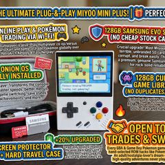 Miyoo Mini Plus + Upgraded Battery + 128GB Samsung Evo (Onion OS) + Case