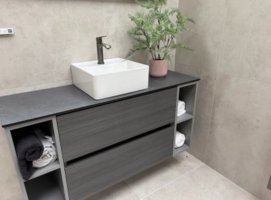 Vanity, Basin, Tall Boy & led mirror