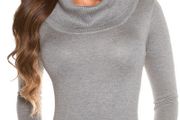 Trendy Koucla Turtleneck Knitteddress With Pockets Fits 6-8-10 70 % Viscose 30 % Polyamide