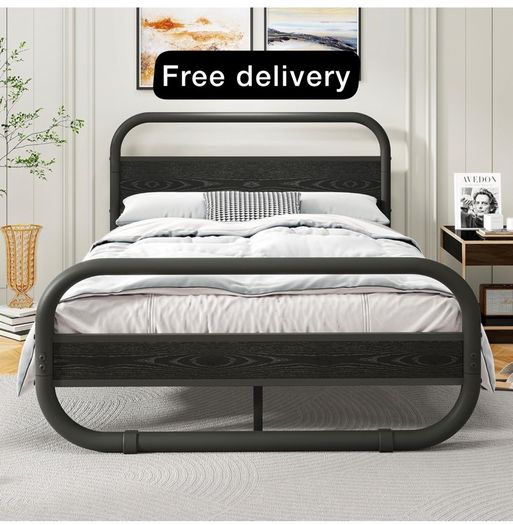 King Bed Frame with Headboard
