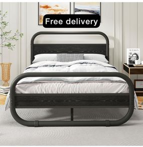 King Bed Frame with Headboard