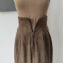 VINTAGE 1980s khaki suede leather high waist midi wiggle skirt Made in Ireland by Body Rock size 8 Image 5