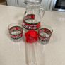 Coca Cola Liberty Stained Jug Set With Two Glasses x 2 Image 3