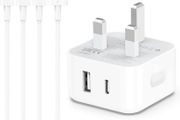 iPhone Charger, 20W Fast USB C Plug Dual Port and 2-Pack 2M Cable for iPhone 14/14 Pro/14 Pro Max/14 Plus/13 12 11 X XR XS SE 8 7 6 6S Mini, iPad Pro, Samsung Google UK Type C PD Charging
