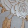 Original Mixed-Media Botanical Painting on Canvas - White & Gold Textured Floral Wall Art Image 6