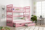 Triple trundle Bunk Bed DAMIEN real pine wood ,made by your order  free mattresses and delivery