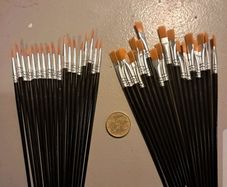 36 Acrylic/Watercolour Brushes