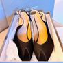 Kazar Lyria-02 Black Suede Slingback Heels EU 39 / UK 6 Worn Once Image 5